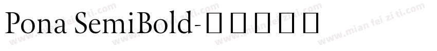 Pona SemiBold字体转换